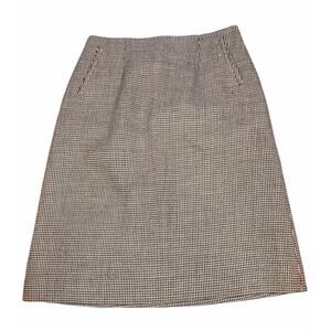 Harve Benard Ukraine Houndstooth Wool Skirt size 10